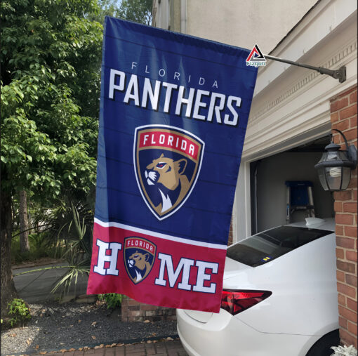 Florida Panthers Hockey Flag, Stanley Mascot Personalized Ice Hockey Fan Welcome Flags, Custom Family Name NHL Premium Decor