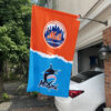 Mets vs Marlins House Divided Flag, MLB House Divided Flag