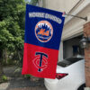 Mets vs Twins House Divided Flag, MLB House Divided Flag