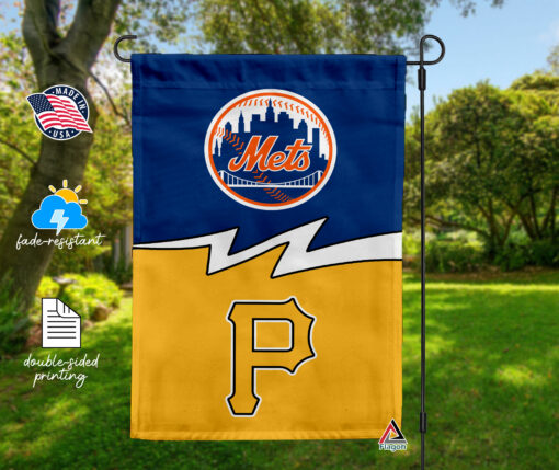 Mets vs Pirates House Divided Flag, MLB House Divided Flag