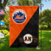 Mets vs Giants House Divided Flag, MLB House Divided Flag