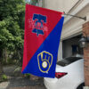 Phillies vs Brewers House Divided Flag, MLB House Divided Flag
