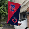 Phillies vs Twins House Divided Flag, MLB House Divided Flag