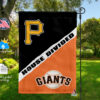 Pirates vs Giants House Divided Flag, MLB House Divided Flag