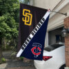 Padres vs Twins House Divided Flag, MLB House Divided Flag