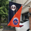 Giants vs Mets House Divided Flag, MLB House Divided Flag