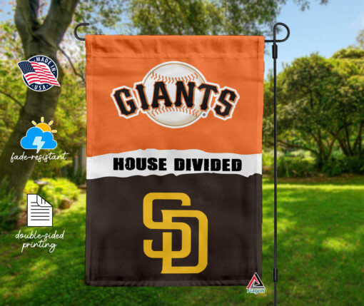 Giants vs Padres House Divided Flag, MLB House Divided Flag