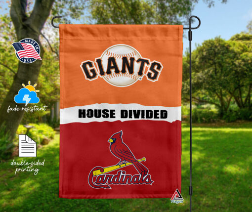 Giants vs Cardinals House Divided Flag, MLB House Divided Flag