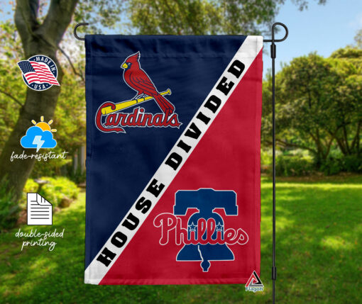 Cardinals vs Phillies House Divided Flag, MLB House Divided Flag