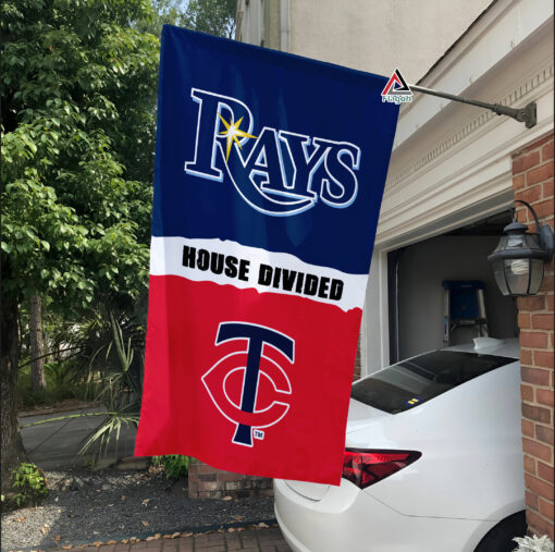 Rays vs Twins House Divided Flag, MLB House Divided Flag