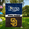 Rays vs Padres House Divided Flag, MLB House Divided Flag