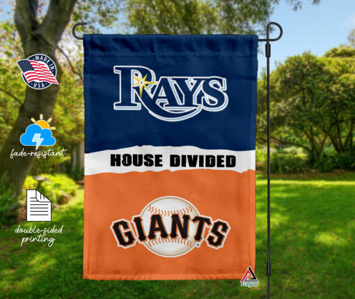 Rays vs Giants House Divided Flag, MLB House Divided Flag