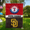 Rangers vs Padres House Divided Flag, MLB House Divided Flag