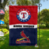 Rangers vs Cardinals House Divided Flag, MLB House Divided Flag