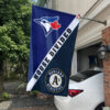 Blue Jays vs Athletics House Divided Flag, MLB House Divided Flag