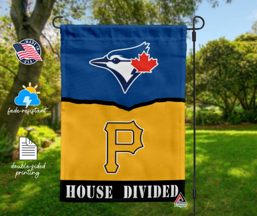 Blue Jays vs Pirates House Divided Flag, MLB House Divided Flag