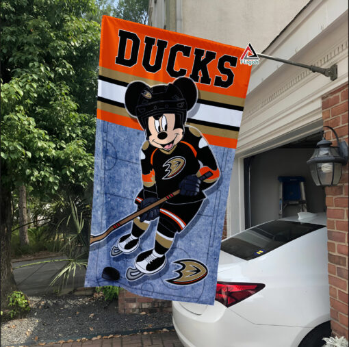 Anaheim Ducks x Mickey Hockey Flag, Anaheim Ducks Flag, NHL Premium Flag