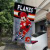 Calgary Flames x Mickey Hockey Flag, Calgary Flames Flag, NHL Premium Flag