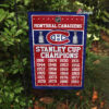 Montreal Canadiens Stanley Cup Champions Flag, Canadiens Stanley Cup Flag, NHL Premium Flag