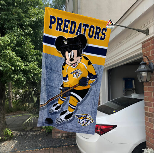 Nashville Predators x Mickey Hockey Flag, Nashville PredatorsFlag, NHL Premium Flag