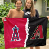 Angels vs Diamondbacks House Divided Flag, MLB House Divided Flag
