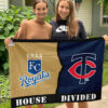 Royals vs Twins House Divided Flag, MLB House Divided Flag