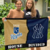 Royals vs Yankees House Divided Flag, MLB House Divided Flag