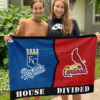 Royals vs Cardinals House Divided Flag, MLB House Divided Flag