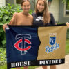 Twins vs Royals House Divided Flag, MLB House Divided Flag