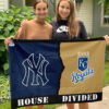 Yankees vs Royals House Divided Flag, MLB House Divided Flag
