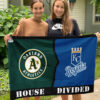 Athletics vs Royals House Divided Flag, MLB House Divided Flag