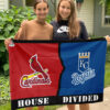 Cardinals vs Royals House Divided Flag, MLB House Divided Flag