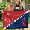 Red Sox vs Angels House Divided Flag, MLB House Divided Flag