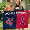 Twins vs Angels House Divided Flag, MLB House Divided Flag