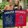 Yankees vs Angels House Divided Flag, MLB House Divided Flag