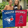 Jays vs Angels House Divided Flag, MLB House Divided Flag