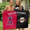 Angels vs Giants House Divided Flag, MLB House Divided Flag