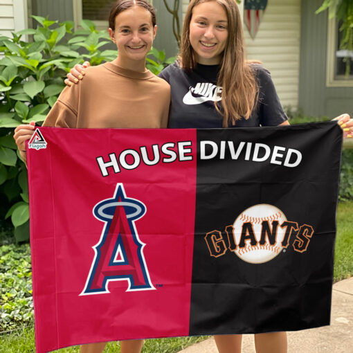 Angels vs Giants House Divided Flag, MLB House Divided Flag