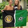 Penguins vs Stars House Divided Flag, NHL House Divided Flag