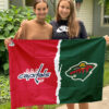 Capitals vs Wild House Divided Flag, NHL House Divided Flag