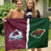 Avalanche vs Wild House Divided Flag, NHL House Divided Flag