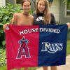 Angels vs Rays House Divided Flag, MLB House Divided Flag