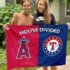 Angels vs Rangers House Divided Flag, MLB House Divided Flag