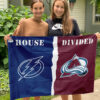 Lightning vs Avalanche House Divided Flag, NHL House Divided Flag