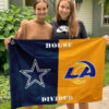 Cowboys vs Rams House Divided Flag, NFL House Divided Flag