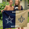 Cowboys vs Saints House Divided Flag, NFL House Divided Flag
