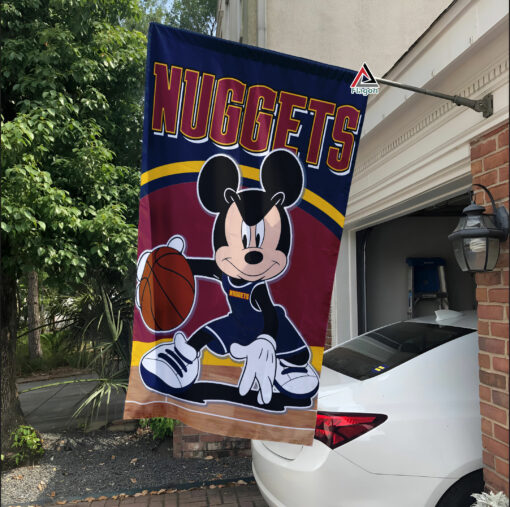 Denver Nuggets x Mickey Basketball Flag, NBA Premium Flag