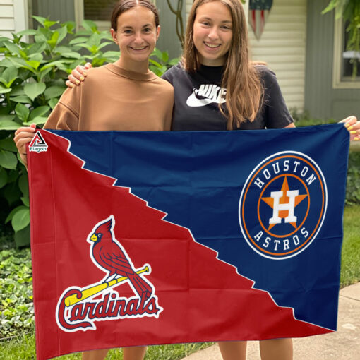 Astros vs Cardinals House Divided Flag, MLB House Divided Flag