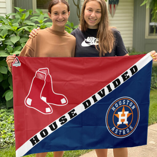 Red Sox vs Astros House Divided Flag, MLB House Divided Flag
