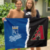 Royals vs Diamondbacks House Divided Flag, MLB House Divided Flag